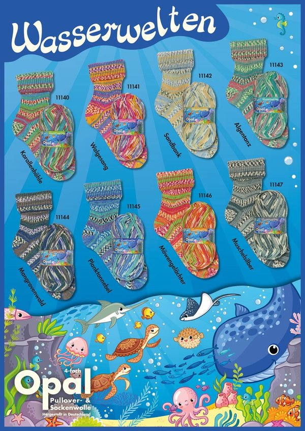 Opal Wasserwelten - Sockenwolle 4-fach 100g